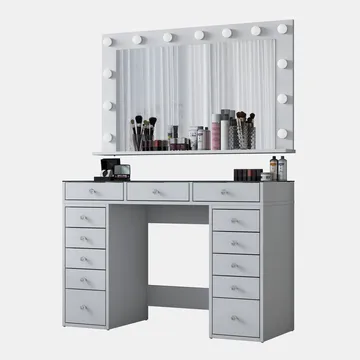 Bralen Sminkbord 120x79,8x44,5 cm - Vit - Möbler - Bord & matgrupper - Sminkbord & toalettbord
