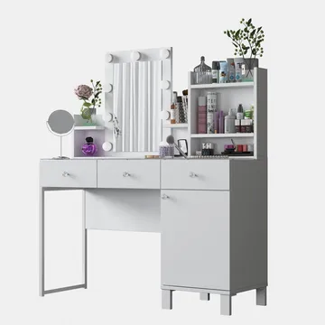 Jornes Sminkbord 120x136,8x40 cm - Vit - Möbler - Bord & matgrupper - Sminkbord & toalettbord
