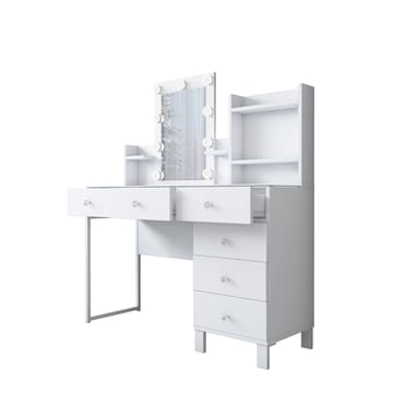 Jornes Sminkbord 120x136,8x40 cm - Vit - Möbler - Bord & matgrupper - Sminkbord & toalettbord