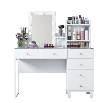 Jornes Sminkbord 120x136,8x40 cm - Vit - Möbler - Bord & matgrupper - Sminkbord & toalettbord
