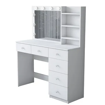 Lorvik Sminkbord 110x141,8x40 cm - Vit - Möbler - Bord & matgrupper - Sminkbord & toalettbord