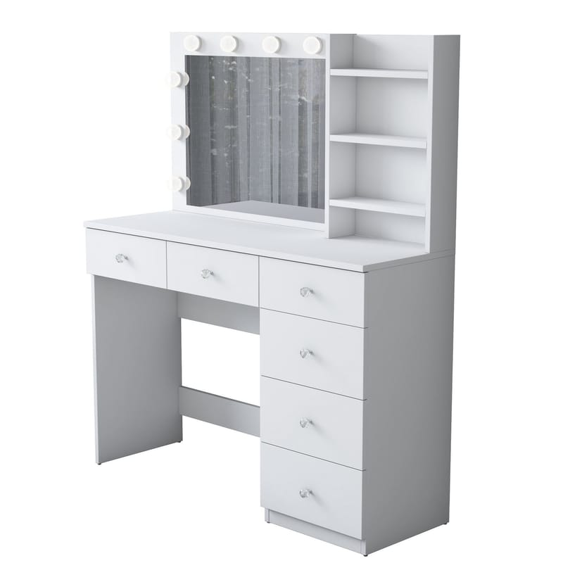 Lorvik Sminkbord 110x141,8x40 cm - Vit - Möbler - Bord & matgrupper - Sminkbord & toalettbord