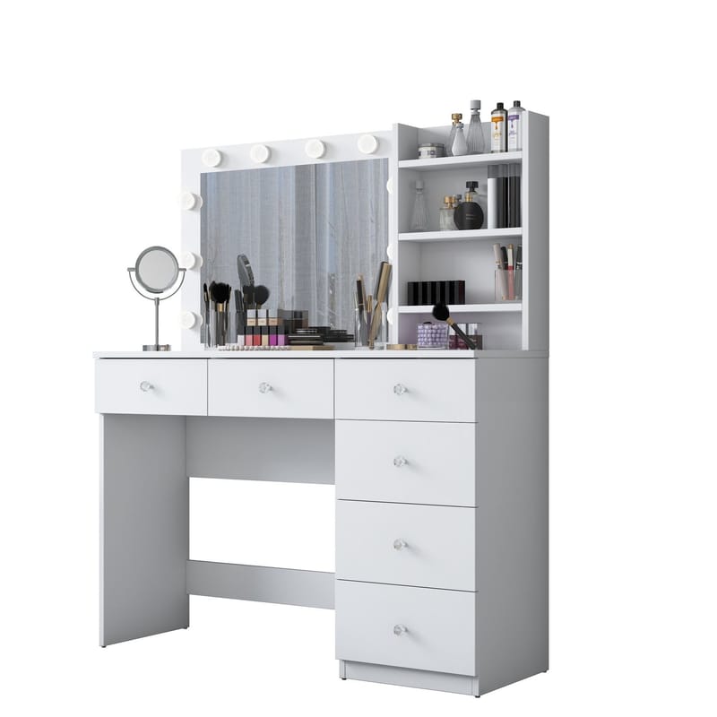 Lorvik Sminkbord 110x141,8x40 cm - Vit - Möbler - Bord & matgrupper - Sminkbord & toalettbord