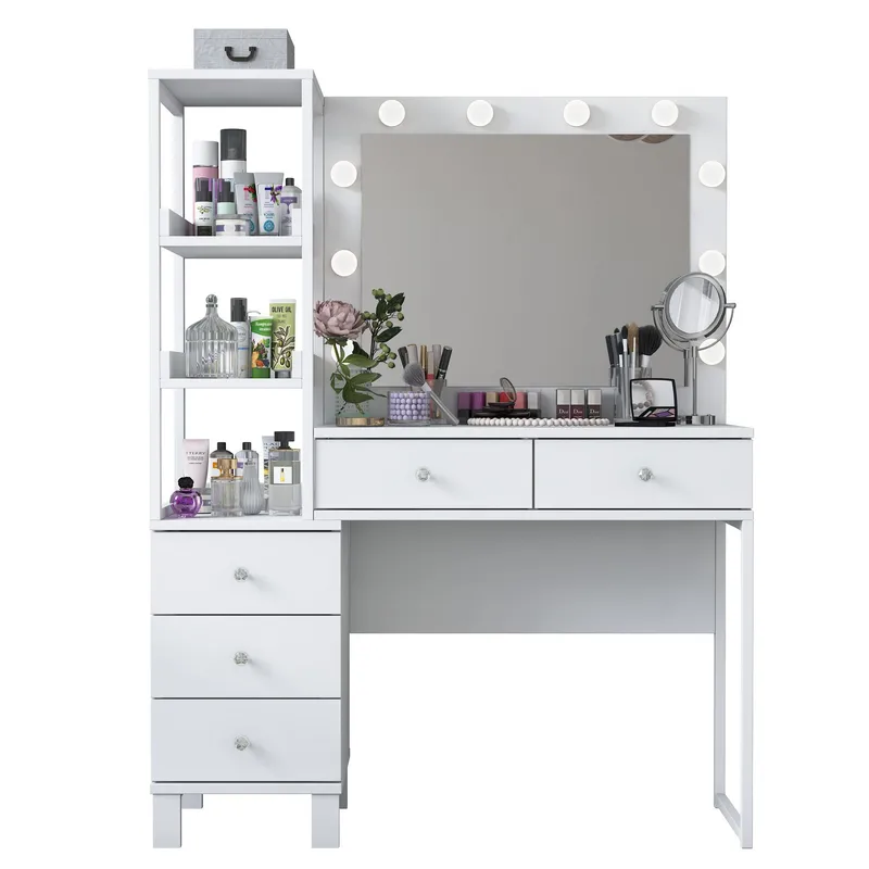 Lorvik Sminkbord 110x141,8x40 cm - Vit - Möbler - Bord & matgrupper - Sminkbord & toalettbord