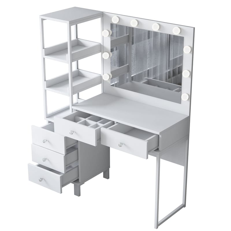 Lorvik Sminkbord 110x141,8x40 cm - Vit - Möbler - Bord & matgrupper - Sminkbord & toalettbord