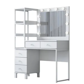 Lorvik Sminkbord 110x141,8x40 cm - Vit - Möbler - Bord & matgrupper - Sminkbord & toalettbord
