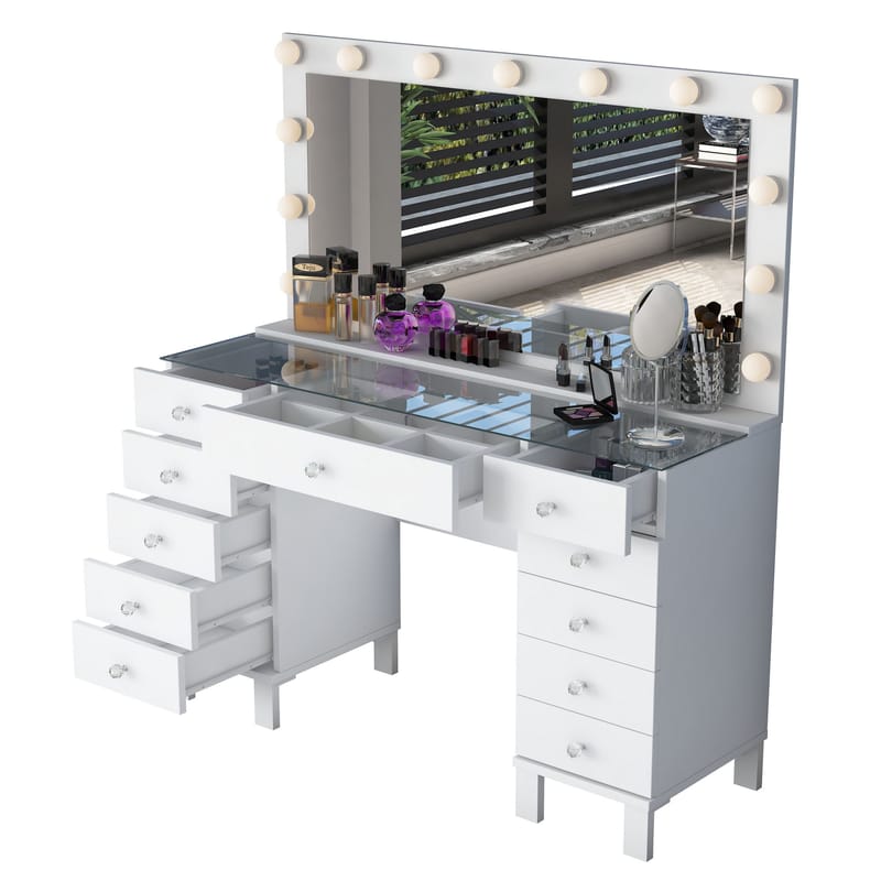 Mardal Sminkbord 120x73,6x40 cm - Vit - Möbler - Bord & matgrupper - Sminkbord & toalettbord