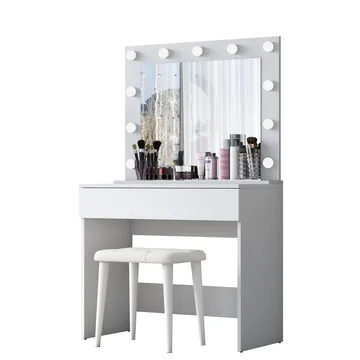 Matlerd Sminkbord 90x76,8x45 cm - Vit - Möbler - Bord & matgrupper - Sminkbord & toalettbord