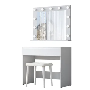 Matlerd Sminkbord 90x76,8x45 cm - Vit - Möbler - Bord & matgrupper - Sminkbord & toalettbord