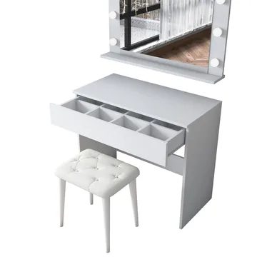 Matlerd Sminkbord 90x76,8x45 cm - Vit - Möbler - Bord & matgrupper - Sminkbord & toalettbord