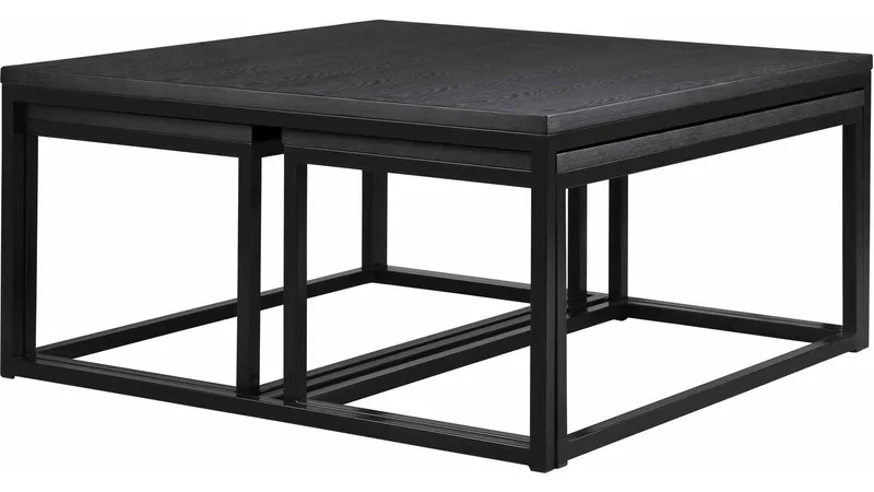 Soffbord Anish 100x100 cm Omonterad - Svartlackad ask - Möbler - Bord & matgrupper - Soffbord