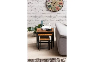 Aranza Satsbord 45 cm 3 Bord - Massivt Trä/Svart - Möbler - Bord & matgrupper - Soffbord