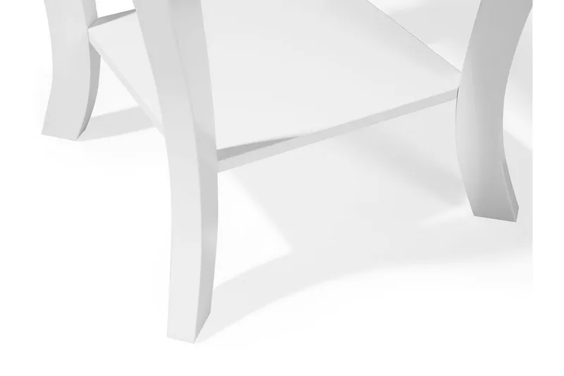 Avon 38 cm Kvadratiskt Soffbord med Förvaring i Målat Trä - Vit - Möbler - Bord & matgrupper - Soffbord