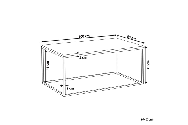 Barreras Rektangulärt Soffbord i Metall med Betonglook - Grå - Möbler - Bord & matgrupper - Soffbord