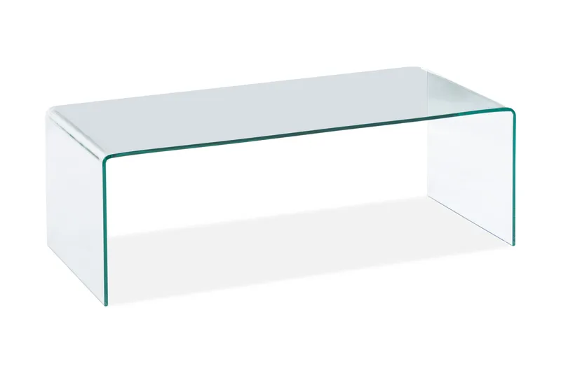 Bonisiolo Rektangulärt Soffbord 110x55 cm i Böjt Glas - Transparent - Möbler - Bord & matgrupper - Soffbord