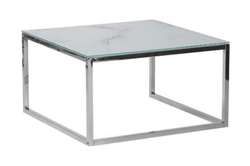 Breasa Satsbord 60 cm Marmormönster - Vit/Silver - Möbler - Bord & matgrupper - Soffbord