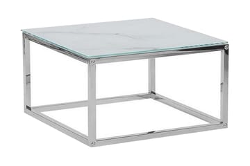 Breasa Satsbord 60 cm Marmormönster - Vit/Silver - Möbler - Bord & matgrupper - Soffbord