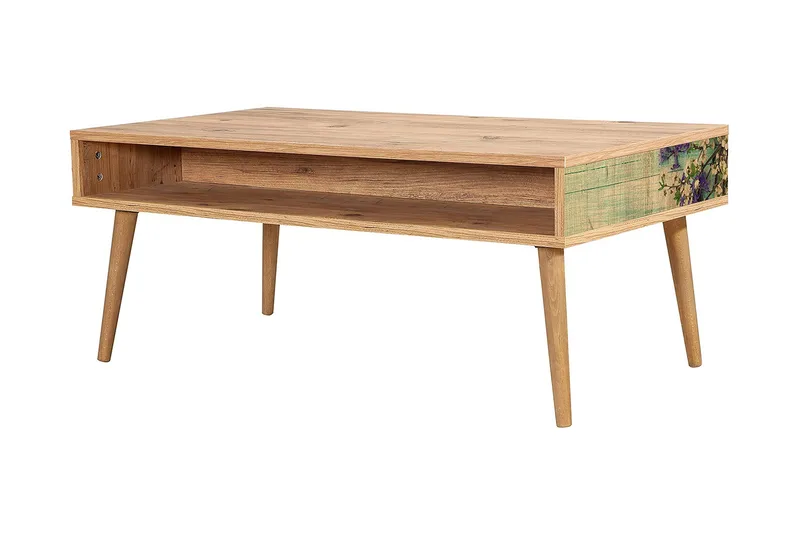 Brokind Soffbord 110 cm med Förvaring Hylla - Natur/Grön - Möbler - Bord & matgrupper - Soffbord