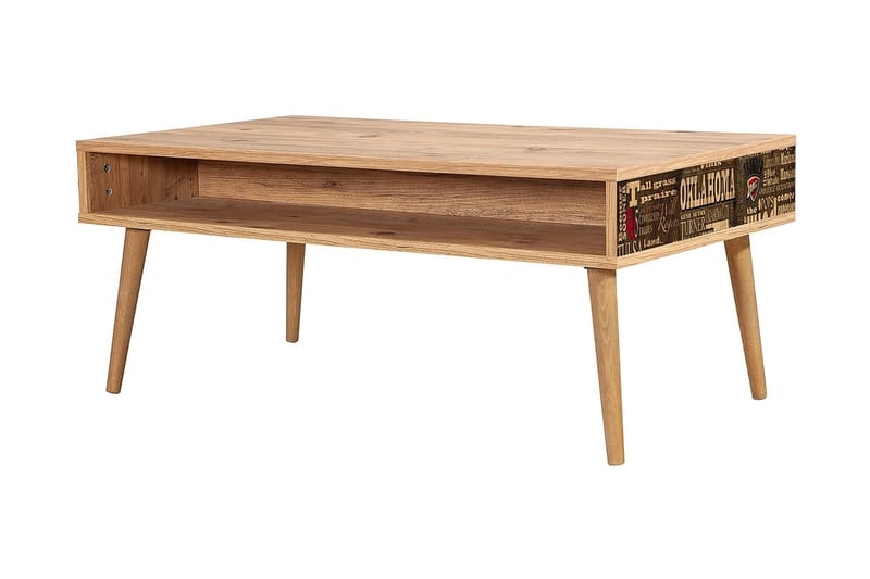 Brokind Soffbord 110 cm med Förvaring Hylla Oklahoma - Natur - Möbler - Bord & matgrupper - Soffbord