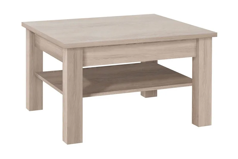 Cezara Soffbord 80 cm med Förvaring Hylla Ek