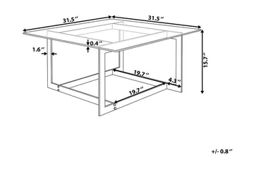 Crystal Soffbord 80 cm - Guld - Möbler - Bord & matgrupper - Soffbord