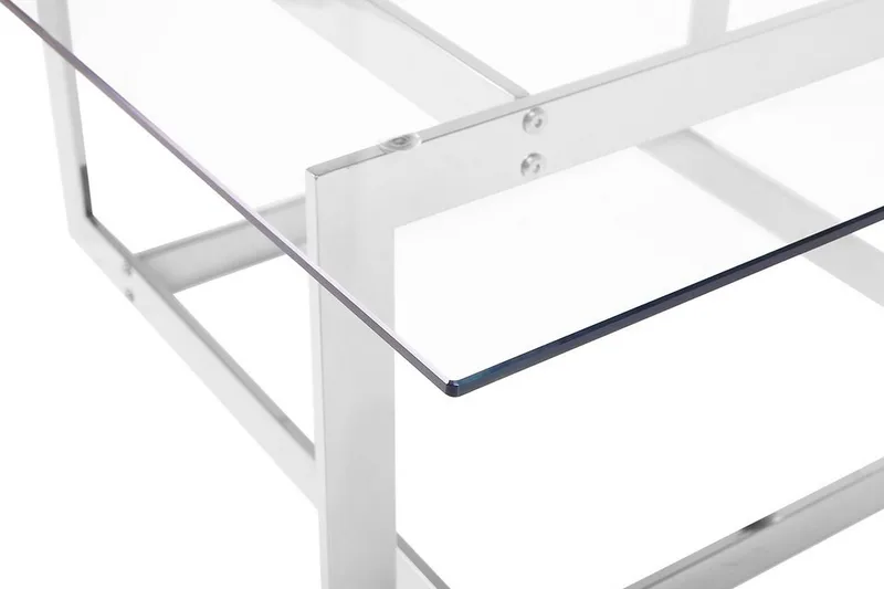 Crystal Soffbord 80 cm - Silver/Glas - Möbler - Bord & matgrupper - Soffbord