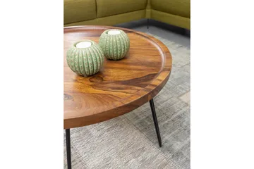 Dannemare Soffbord 60 cm Runt - Massivt Trä/Svart - Möbler - Bord & matgrupper - Soffbord