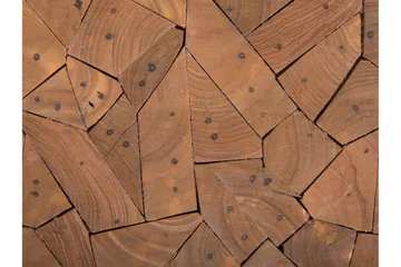 Dawson Runt Soffbord 30 cm i Teak med Mosaikmönster - Brun - Möbler - Bord & matgrupper - Soffbord