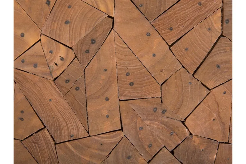 Dawson Runt Soffbord 30 cm i Teak med Mosaikmönster - Brun - Möbler - Bord & matgrupper - Soffbord