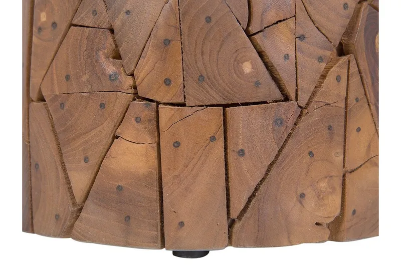 Dawson Runt Soffbord 30 cm i Teak med Mosaikmönster - Brun - Möbler - Bord & matgrupper - Soffbord