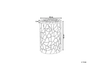Dawson Runt Soffbord 30 cm i Teak med Mosaikmönster - Brun - Möbler - Bord & matgrupper - Soffbord