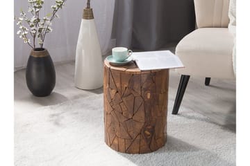 Dawson Runt Soffbord 30 cm i Teak med Mosaikmönster - Brun - Möbler - Bord & matgrupper - Soffbord