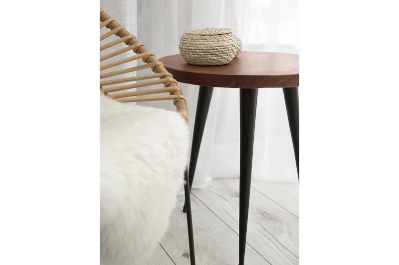 Detah 45 cm Runt Soffbord i Teak - Brun - Möbler - Bord & matgrupper - Soffbord