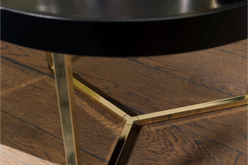 Dhir Soffbord 59 cm Runt - Svart/Guld - Möbler - Bord & matgrupper - Soffbord