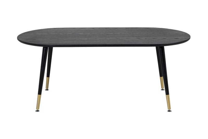 Dipp Soffbord 120 cm, Svart/Mässing