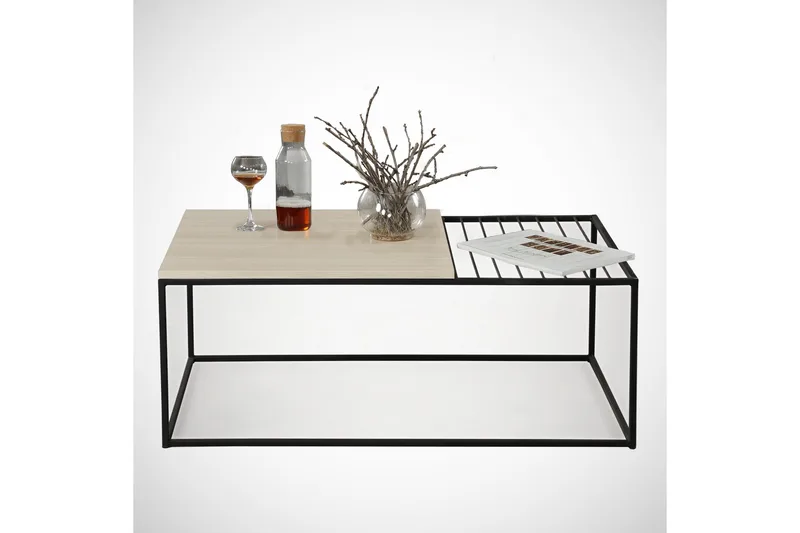 Falan Soffbord 95 cm Ribbor - Beige - Möbler - Bord & matgrupper - Soffbord