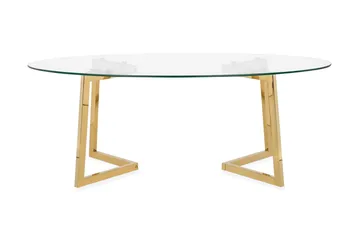 Frechen Soffbord 120 cm - Glas/Guld - Möbler - Bord & matgrupper - Soffbord