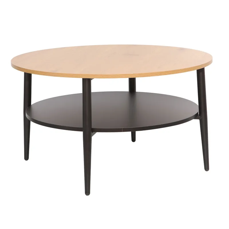 Soffbord Hector Ask/svart 80x80x45 cm, ask/svart