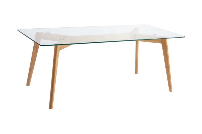Helena Soffbord 120 cm, Glas/Trä/Natur