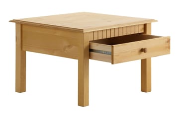 Kersey 60 cm Kvadratiskt Soffbord med Lådor i Furu - Brun - Möbler - Bord & matgrupper - Soffbord