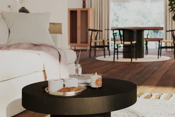 Kopparbo Soffbord 75 cm Runt Svart - Svart trä - Möbler - Bord & matgrupper - Soffbord