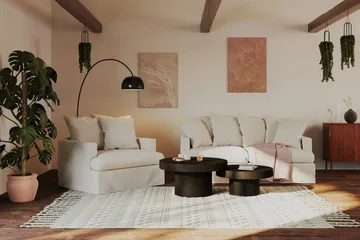 Kopparbo Soffbord 75 cm Runt Svart - Svartlaserad ek - Möbler - Bord & matgrupper - Soffbord
