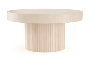 Kopparbo Soffbord 90 cm Runt Vitlaserad Ek - Ljust vitlaserat ekträ - Möbler - Bord & matgrupper - Soffbord