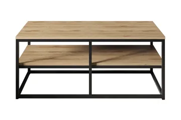 Lunnom Soffbord 110 cm med Förvaring Hylla - Brun/Svart - Möbler - Bord & matgrupper - Soffbord