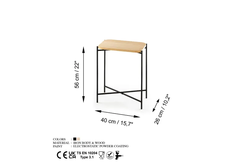 Mamta Soffbord 40 cm - Svart/Natural - Möbler - Bord & matgrupper - Soffbord