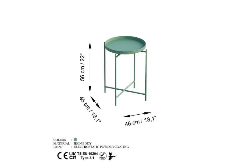 Mamta Soffbord 46 cm - Green - Möbler - Bord & matgrupper - Soffbord