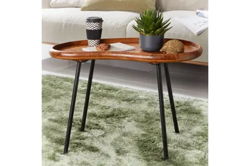 Mondry Soffbord 79 cm Njurformat - Massivt Trä/Svart - Möbler - Bord & matgrupper - Soffbord