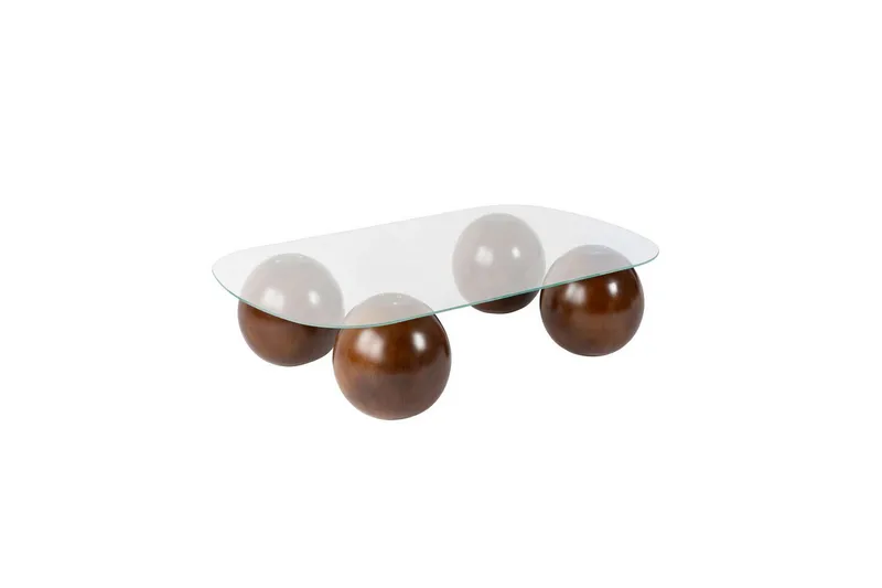 Soffbord Nordure Maroulburg Soffbord 118 cm Vit,Brun