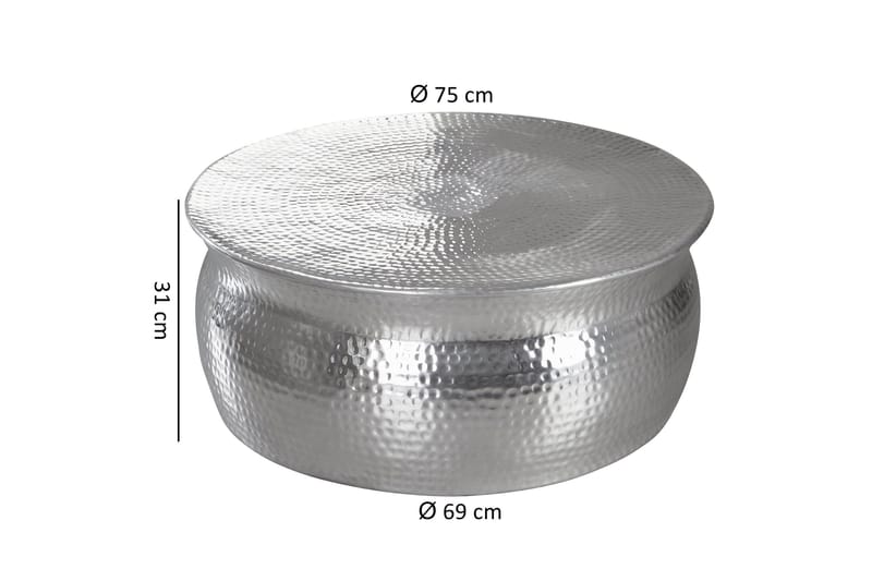 Osagie Soffbord 75 cm Runt - Silver - Möbler - Bord & matgrupper - Soffbord
