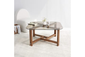 Ostwerwal Soffbord 80 cm Runt - Natur/Glas - Möbler - Bord & matgrupper - Soffbord